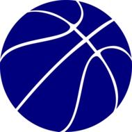 painted blue basketball ball