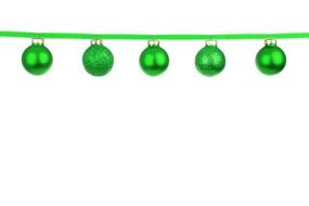 garland with green balls