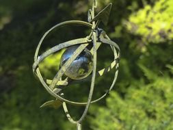 decoration with a metal ball