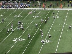 panorama of the game of American football
