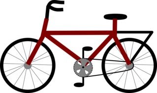 Red bicycle clipart