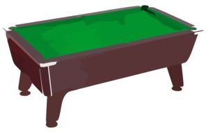 green pool table as a graphic representation