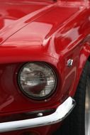 headlight red sports car
