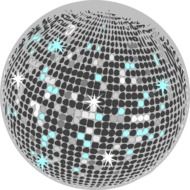 painted shiny disco ball