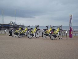 Bike hire on the sandy beach