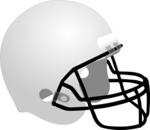 white football helmet as a graphic representation