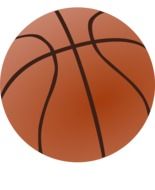 orange basketball with black stripes