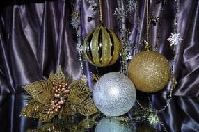 New Year golden balls