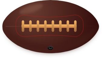 graphic image of a brown rugby ball