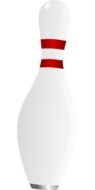 drawing white bowling pin