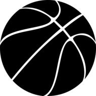 graphic image of a black basketball ball