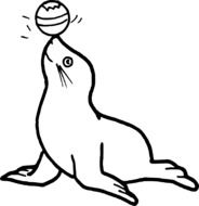 graphic image of a seal with ball