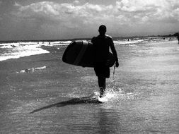 surfer on a Sunny beach