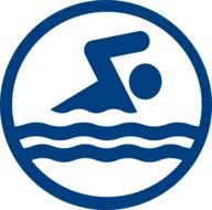 sports sign with a swimmer