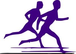 clipart of the runners silhouettes