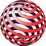 red spiral sphere