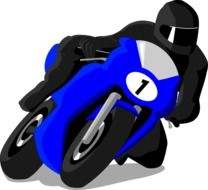 Motorcycle racing clipart