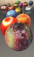 colorful balls as decoration for christmas