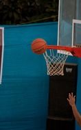 Man playing basketball