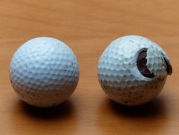 White balls for golf