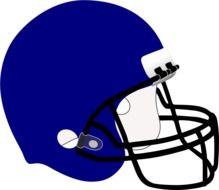 blue football helmet