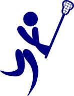 blue symbol of lacrosse