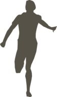 gray silhouette of an athlete