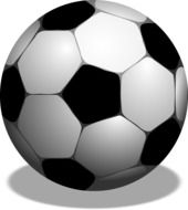 gray soccer ball, illustration