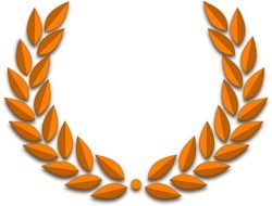golden laurel wreath as a graphic image