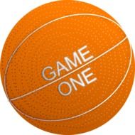 orange basketball with the inscription