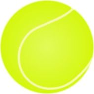 painted yellow tennis ball as an illustration