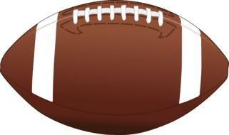 american football browne ball drawing