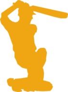 baseball player silhouette on a white background