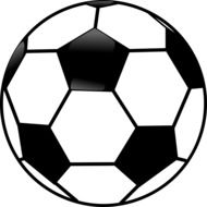 drawing soccer ball on white background