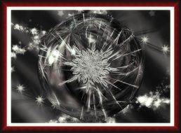 christmas ball with snowflake inside