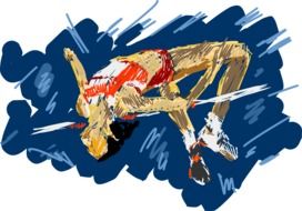 high jump drawing
