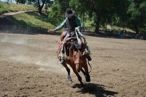 western cowboy on horse