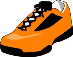 orange sports shoe