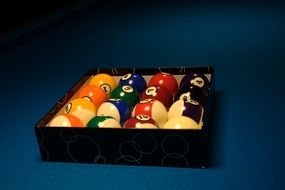 billiard balls in a box