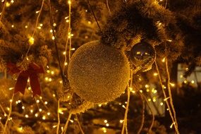 Christmas tree toy on the tree