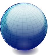 blue glossy globe