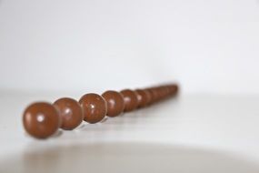 Line of chocolate balls