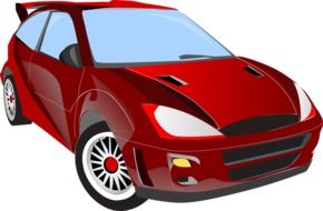 car red shiny drawing