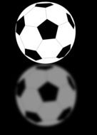 reflection of a soccer ball drawing