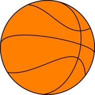 orange basketball ball as a graphic representation