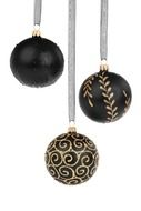 black with gold balls Christmas decoration