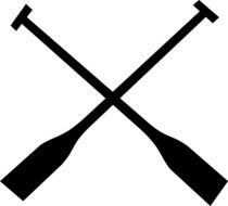 Paddles silhouettes clipart