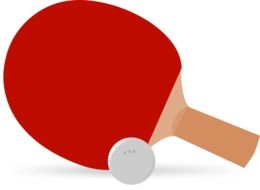 ping pong racket as a drawing