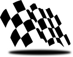 painted checkered flag