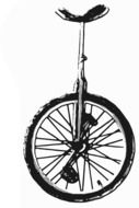 clipart of unicycle as a graphic representation